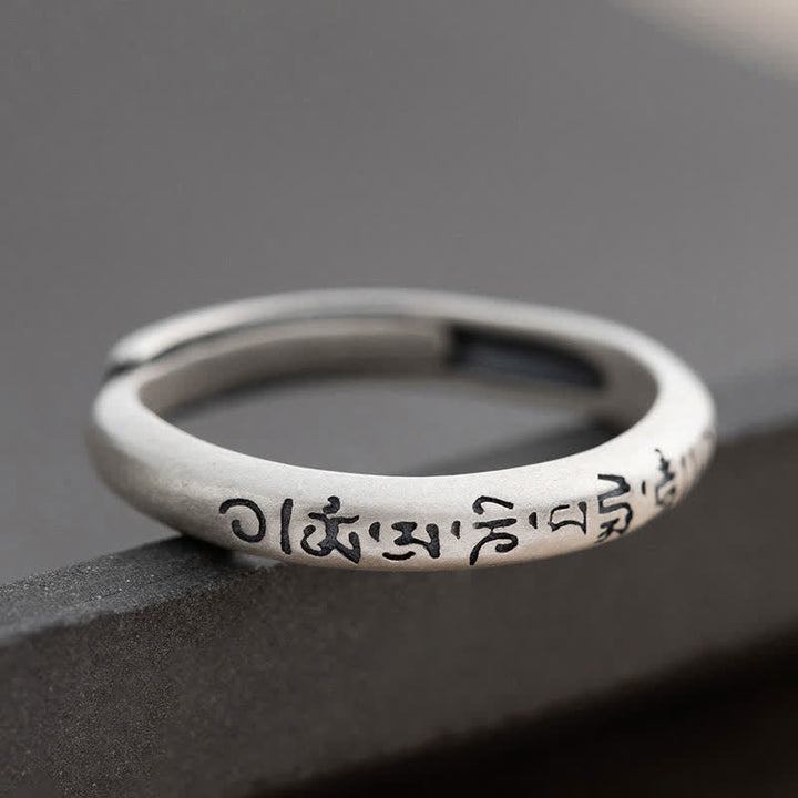 Ring 925 Silber Om Mani Padme Hum Meditation Liebe Frieden Schutz