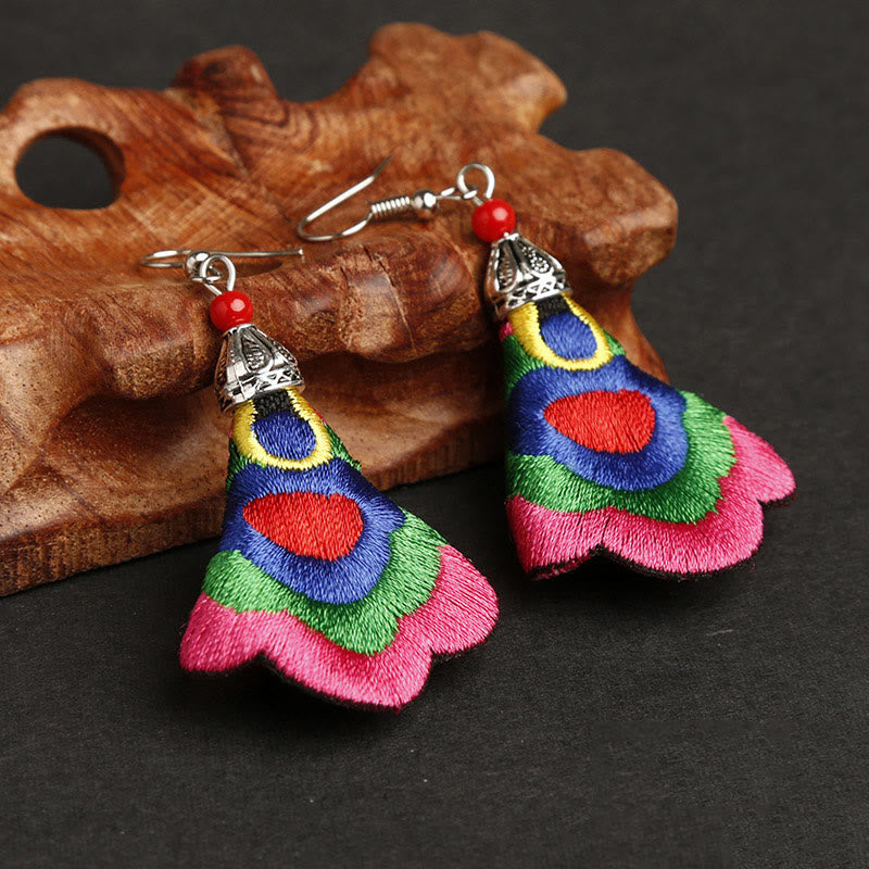 Ohrringe Stickerei Bunt – Harmonie