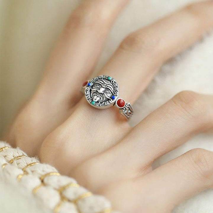 Ring Kupfer Zakiram Wohlstand Schutz Glück mythisches Symbol Feng Shui