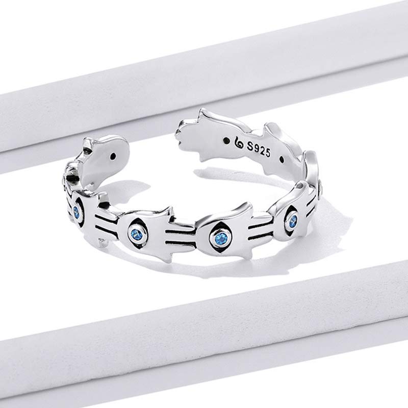 Ring 925 Silber mit blauen Zirkonen elegant modernes Schmuckdesign