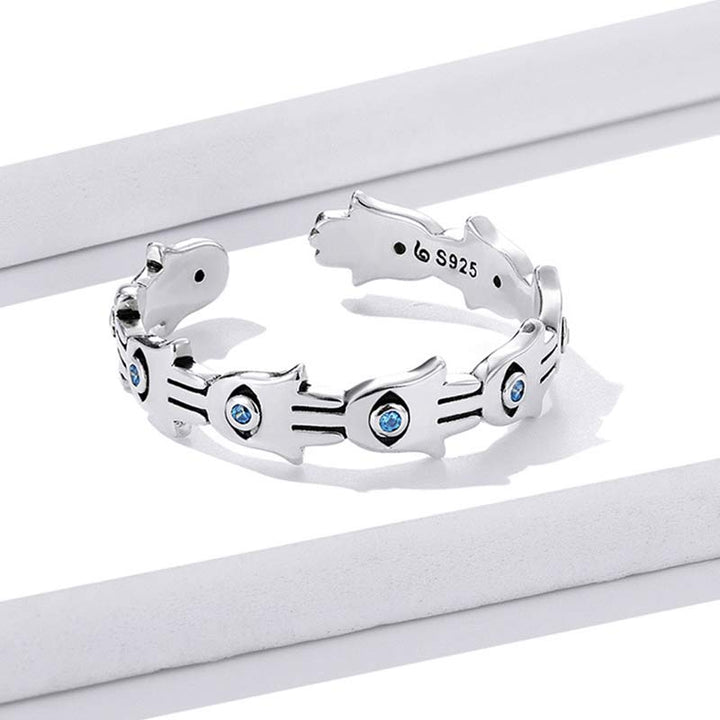 Ring 925 Silber mit blauen Zirkonen elegant modernes Schmuckdesign