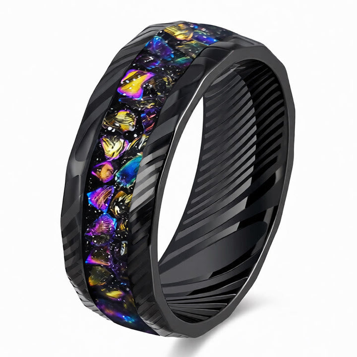 Ring Titanstahl Facettiert – Stärke