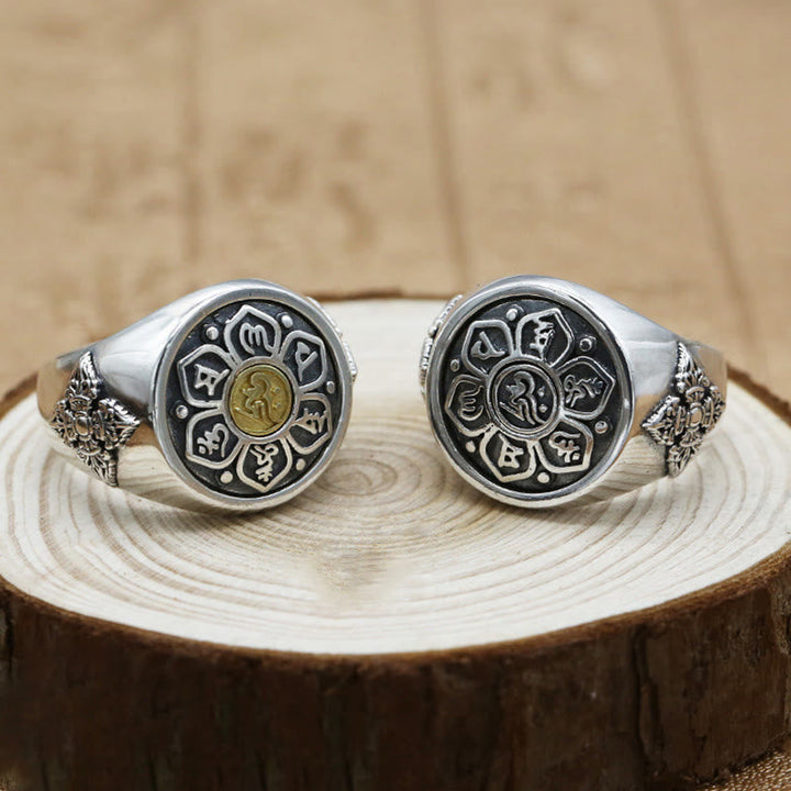 Ring Kupfer Om Mani Padme Hum – Klarheit Buddha Symbol Schutz Meditation
