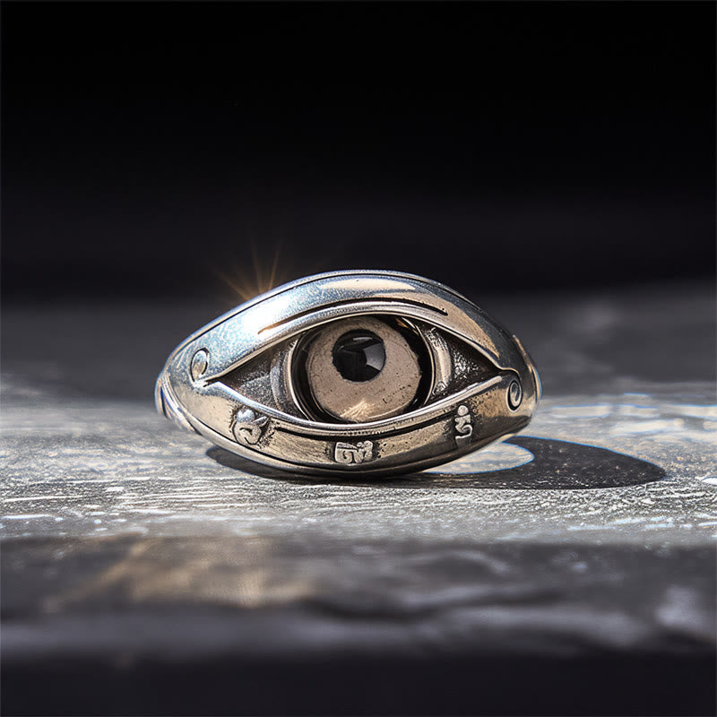 Ring Kupfer Dzi Böses Auge Schutz Glück Fengshui Energie
