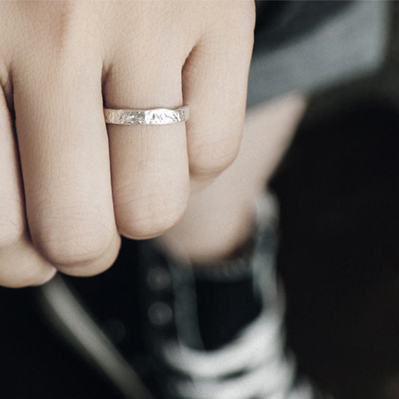 Ring 925 Silber Herz für Paare Segen Partnerring getragen