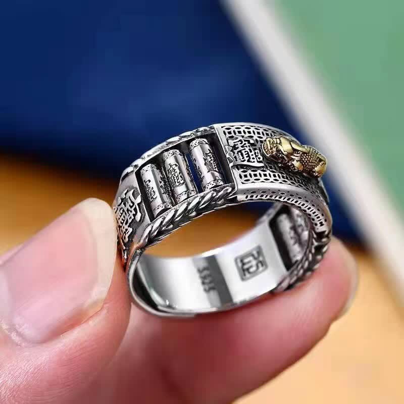 Pixiu Ring Paar Silber Gold Glück Wohlstand Fengshui Schmuck