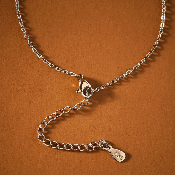 Elegante Silberkette Anhänger Buddha Schließe Frieden minimalistisches Design