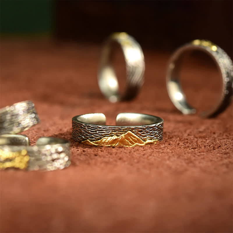 Kupfer Ring Garuda Mount Everest Symbol Weisheit Kraft Glück
