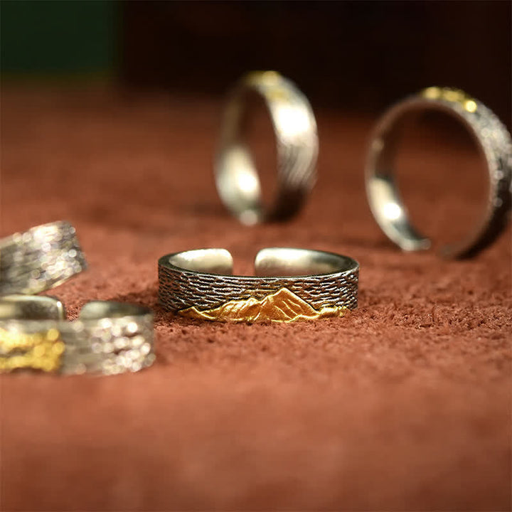 Kupfer Ring Garuda Mount Everest Symbol Weisheit Kraft Glück
