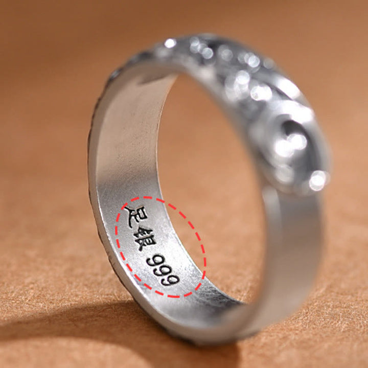Ring 999 Silber Glückswolken Segen Feng Shui Schutz Glück