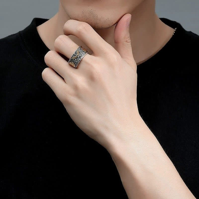 Pixiu Ring Kupfer getragen Hand Mode Fengshui Schutz Amulett
