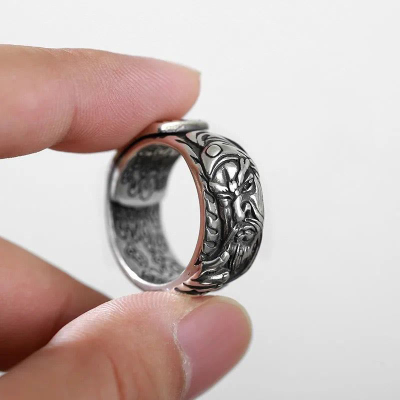 Guan Gong Ring aus Metall Glückswolken Wohlstand Fengshui Schutz