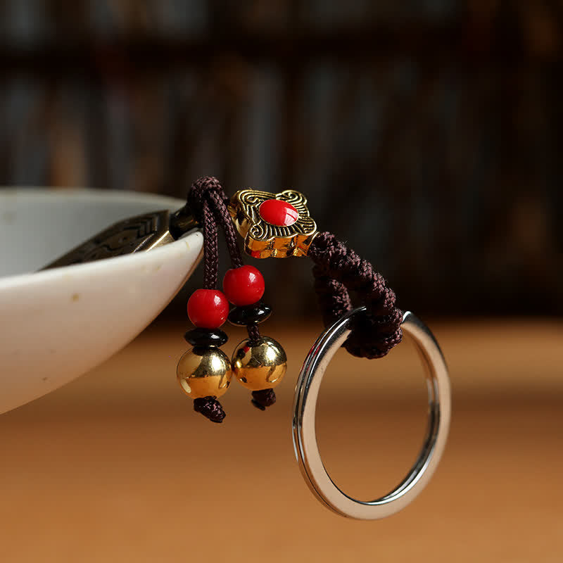 Schlüsselanhänger Bagua Yin Yang Kupfer Feng Shui Glücksbringer Schutzsymbol spirituell