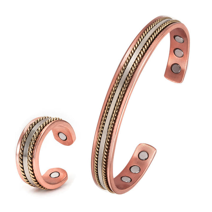 Ring Kupfer Torsion Armband magnetische Steine Wohlstand Glück