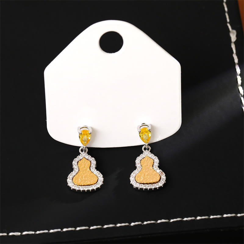 Ohrringe Kupfer Kürbis Zirkonia – Wohlstand goldene Ohrhänger Boho Schmuck