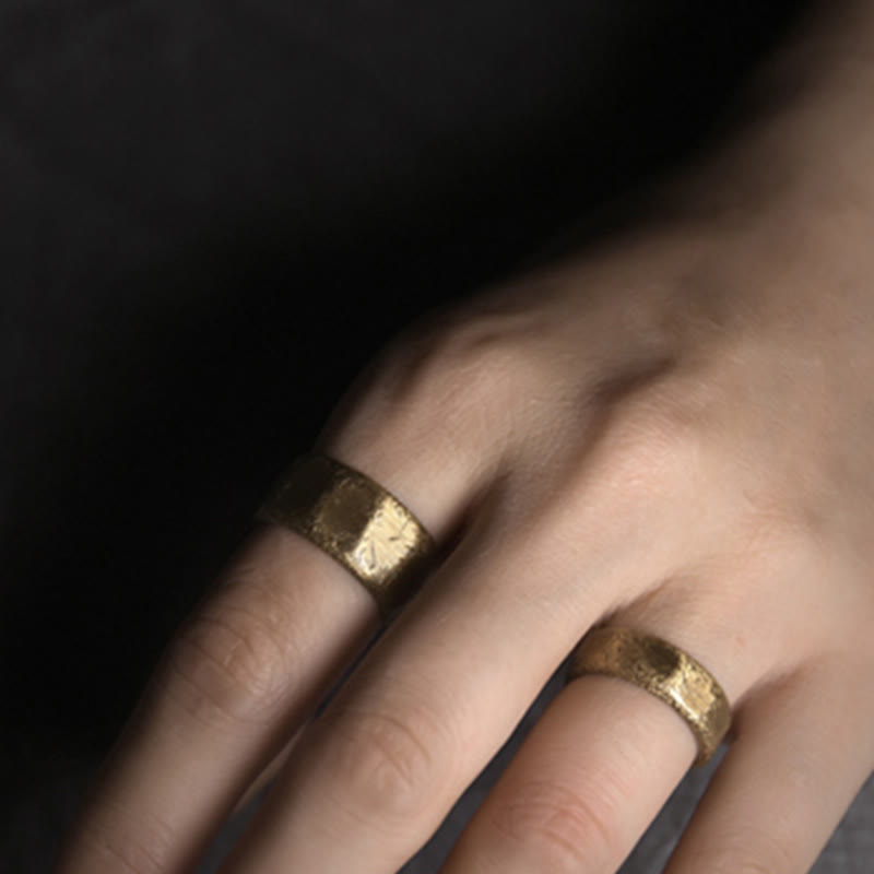 Kupfer Tibetisch Ring Wohlstand Fengshui Schutz Glück getragen