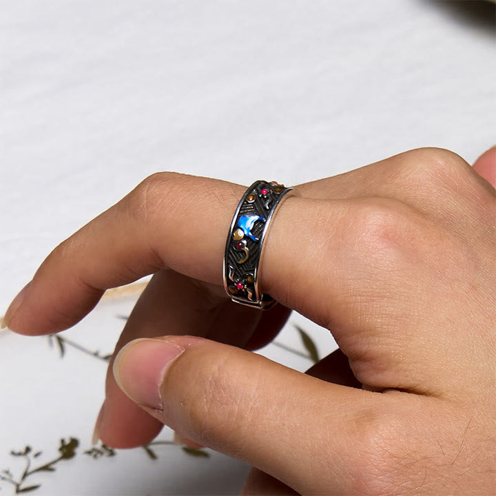 Elefant Relief Ring Kupfer Stärke Kraft Symbol getragen