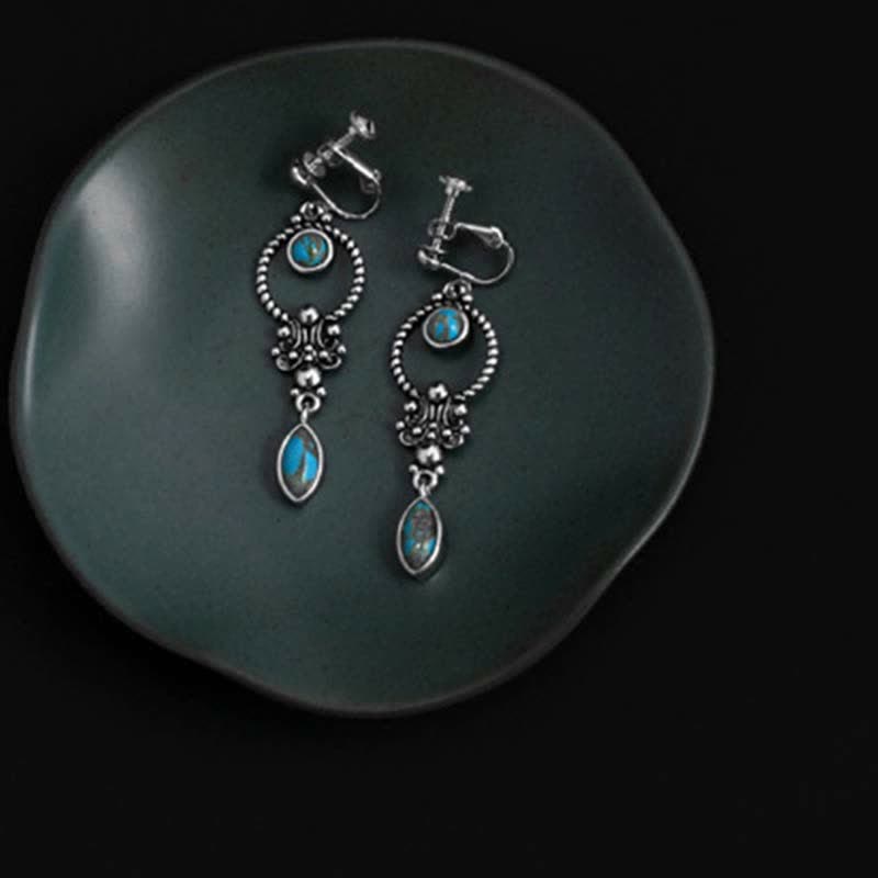 Türkis Ohrringe Wassertropfen Silber Boho Schmuck spirituell Ohrhänger Balance