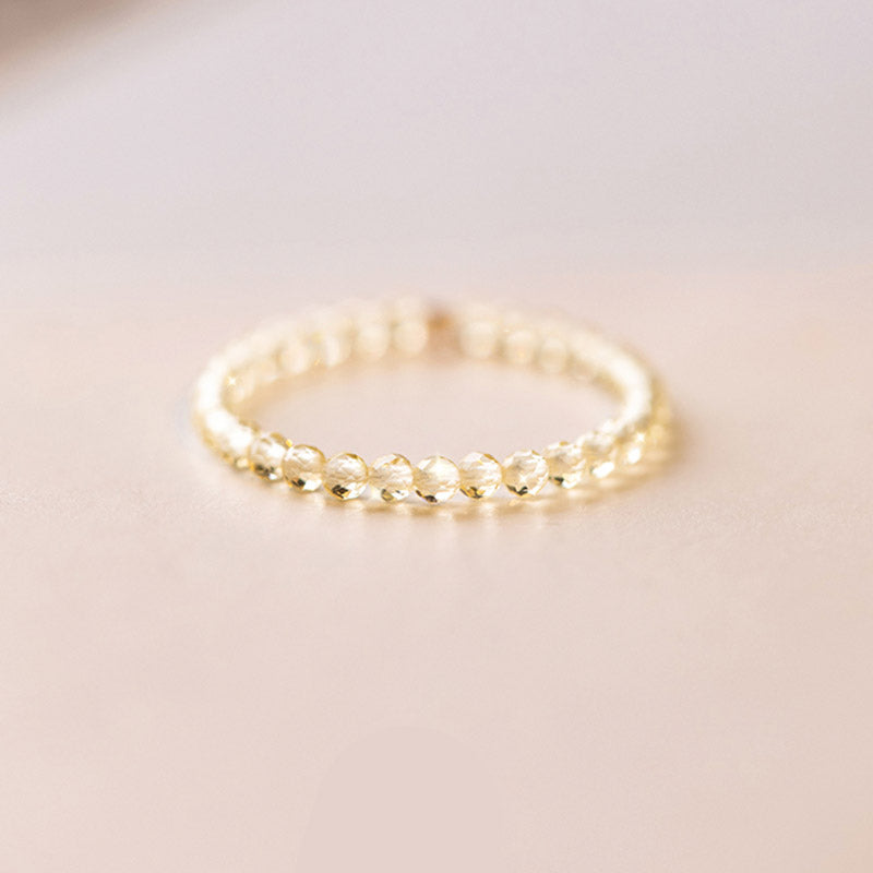 Citrin Ring Glück Wohlstand gelber Edelstein Feng Shui Schutz