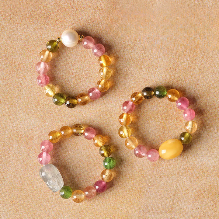 Ring Turmalin Perle Pixiu Glück Liebe Feng Shui Schutz