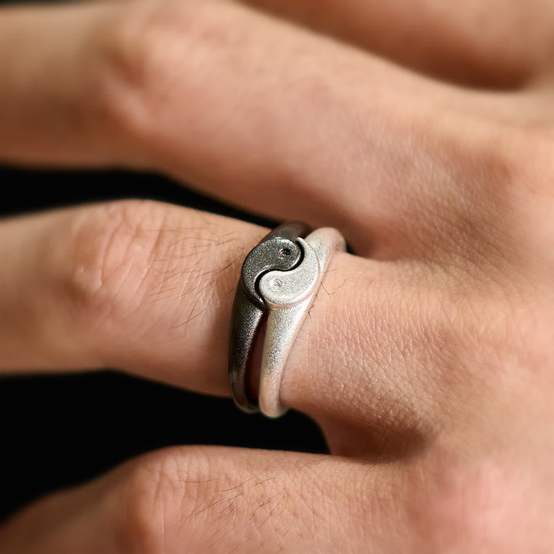 Ring Kupfer Yin Yang Harmonie getragen Hand Fingerring Fengshui