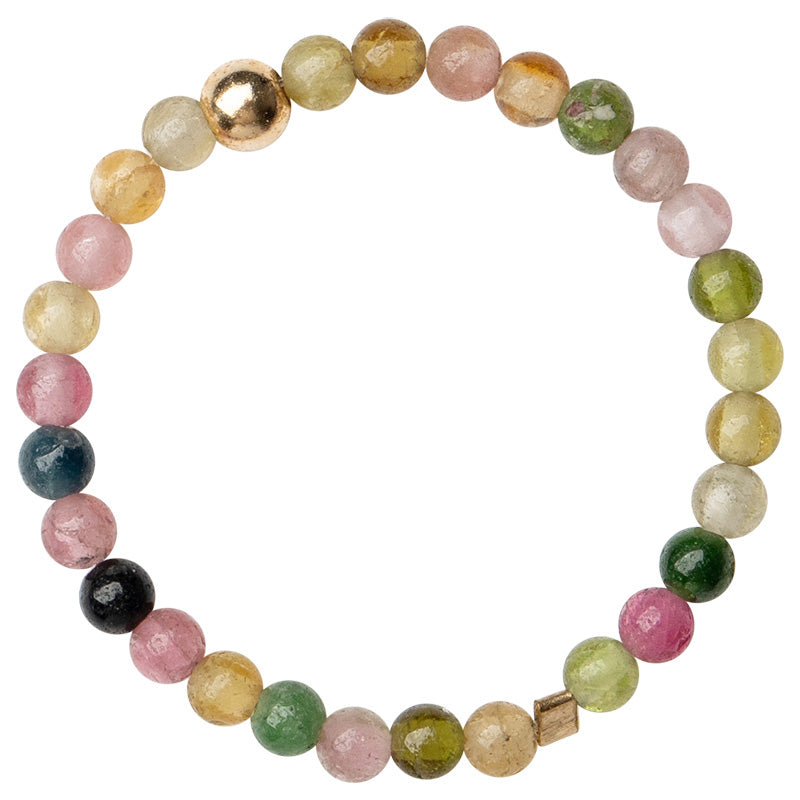 Ring Turmalin Liebe Positivität mit rosa Jade und Grünsteinen