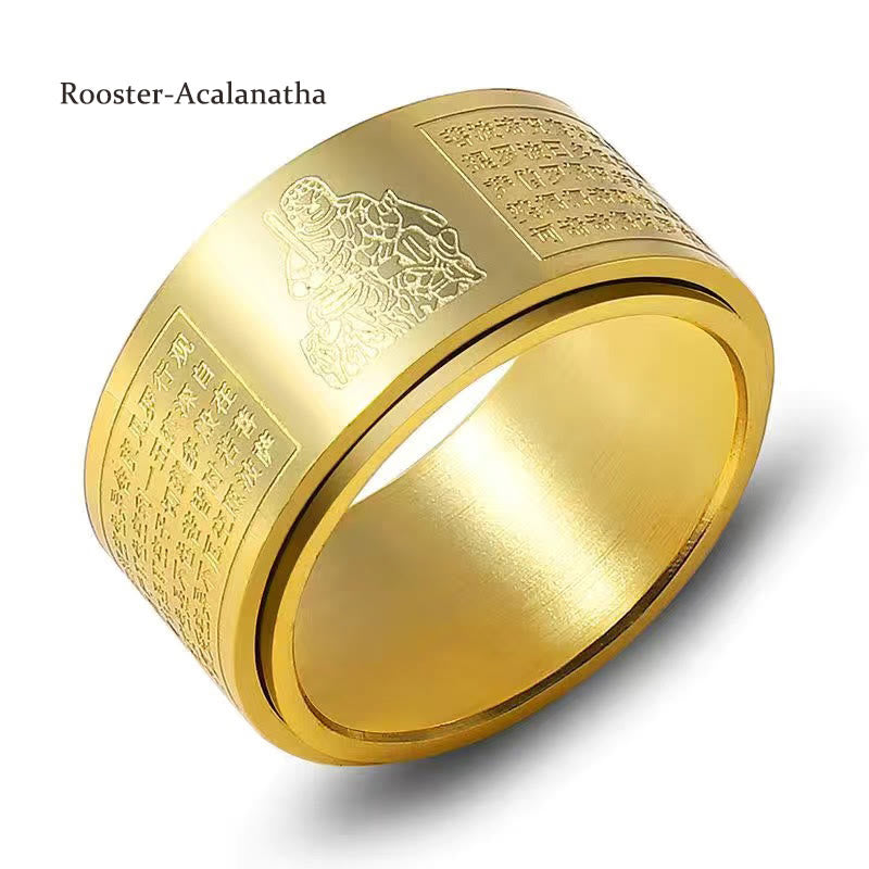Ring Titanstahl Tierkreis Herzsutra – Ruhe