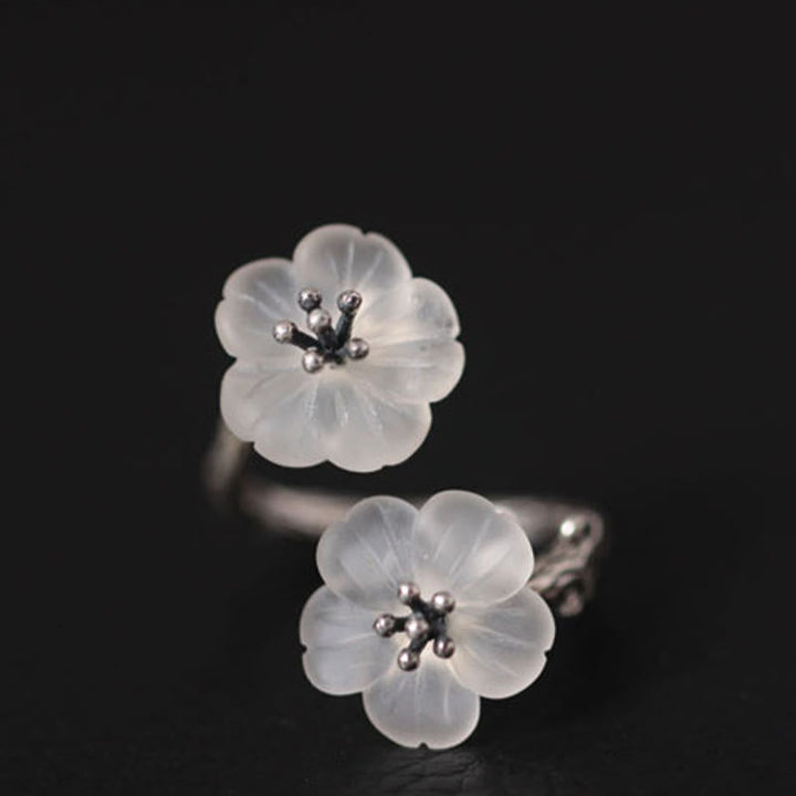 Ring 925 Silber Pflaumenblüte – Schutz, Symbol Glück und Harmonie