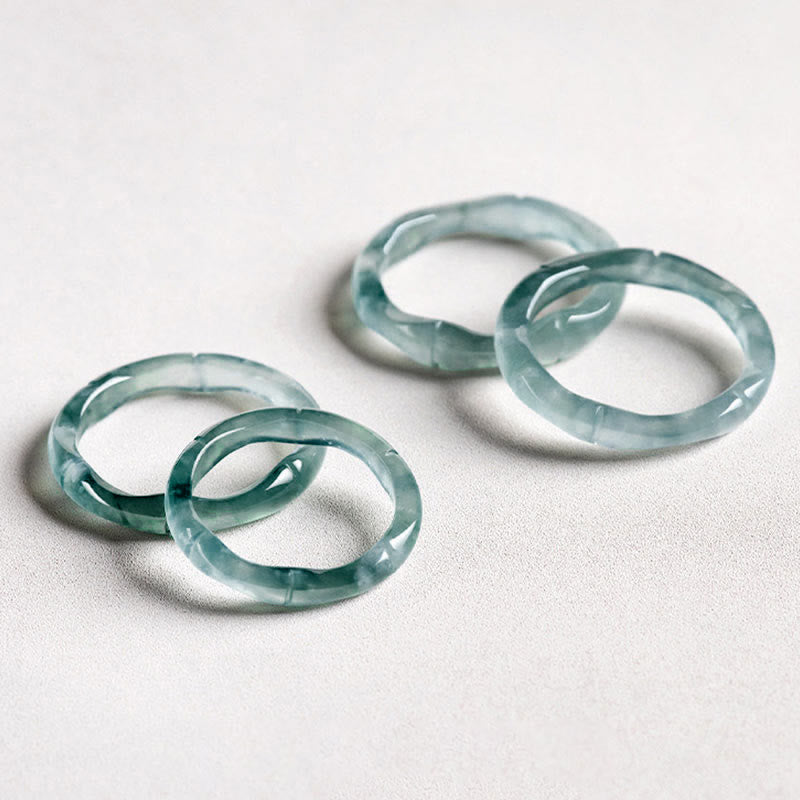 Ring Jade Bambus – Wohlstand Fülle Glück authentischer Schmuck Fengshui