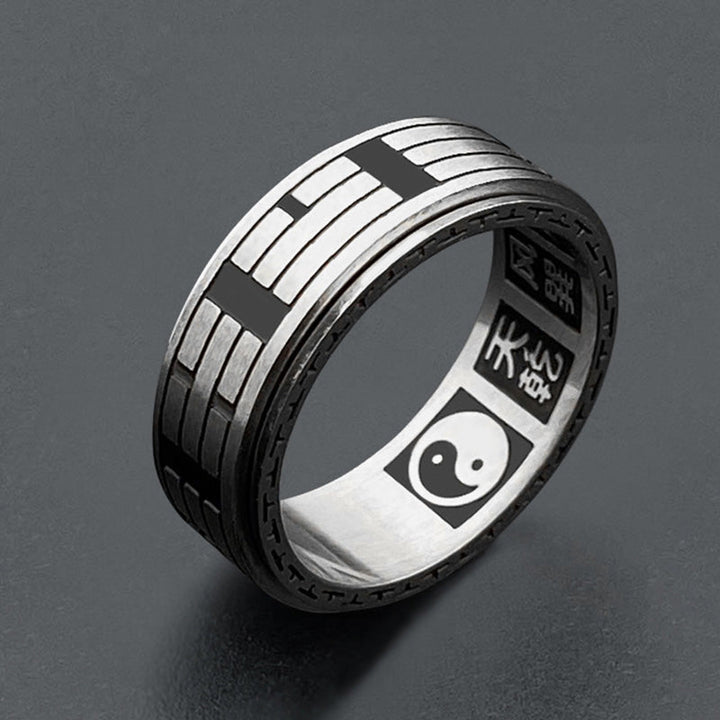 Ring Titanstahl Bagua Yin Yang – Balance