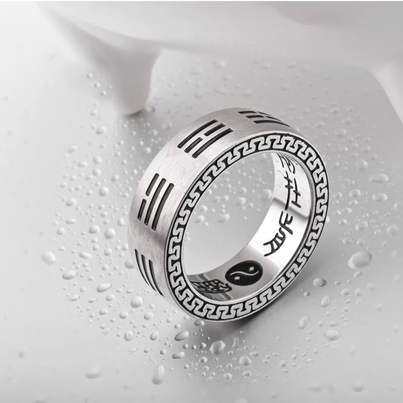 Ring Titanstahl Bagua Yin Yang – Harmonie