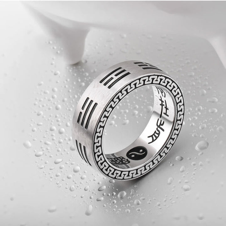 Ring Titanstahl Bagua Yin Yang – Harmonie