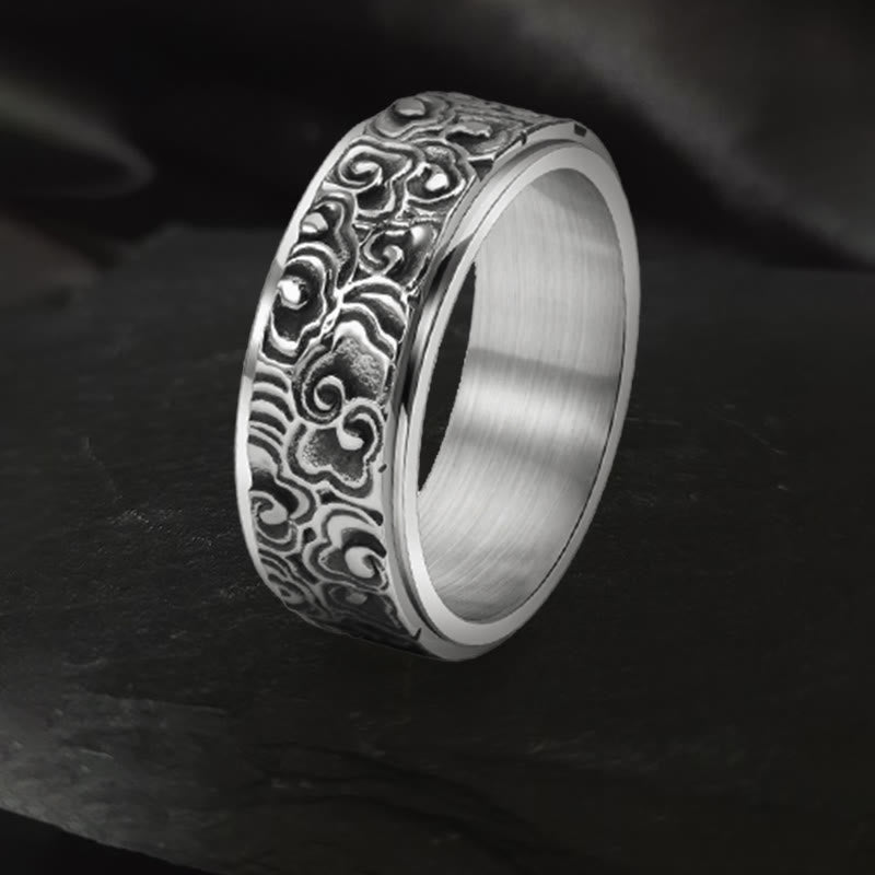Ring Titanstahl Glückswolken – Balance Silver