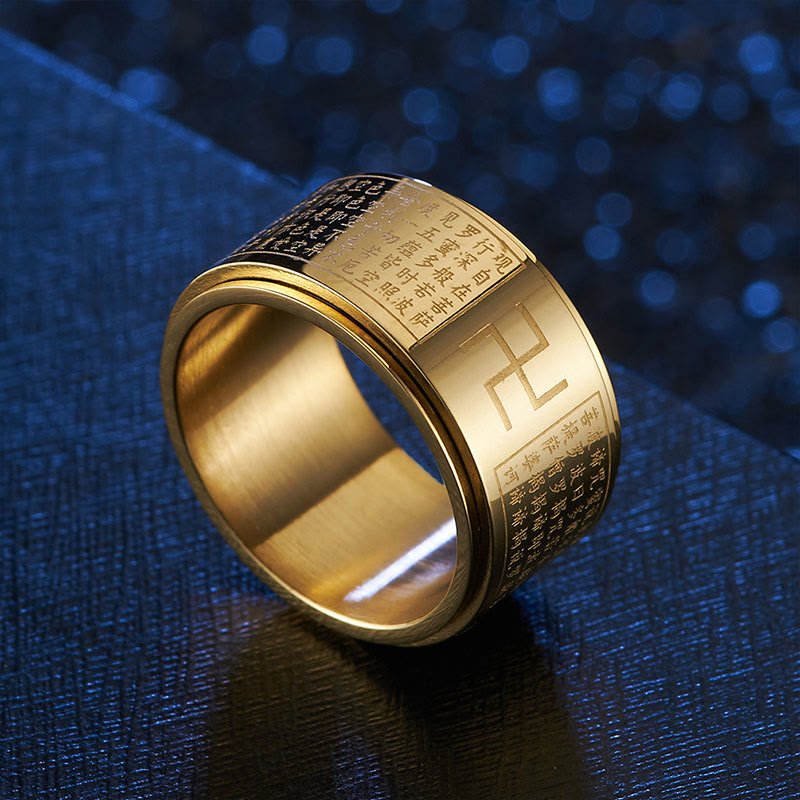 Ring Titanstahl Herzsutra – Glück