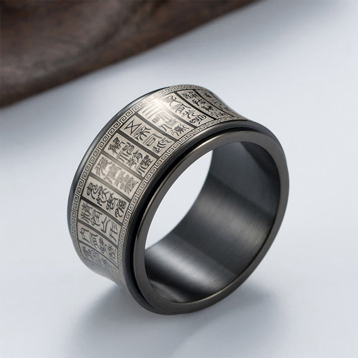 Ring Titanstahl Mantra Siegel – Balance Black