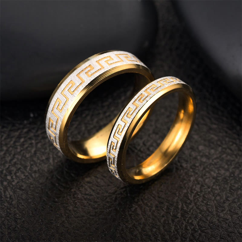 Ring Titanstahl Tibetische Mauer – Balance