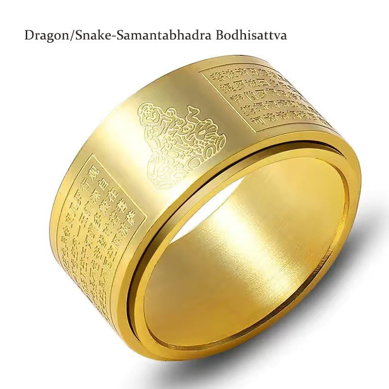 Ring Titanstahl Tierkreis Herzsutra – Ruhe