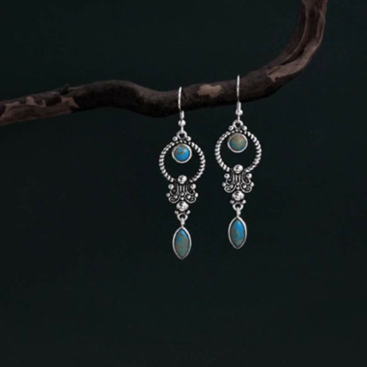 Ohrringe Türkis Wassertropfen Balance Silber Boho Schmuck spirituell Ohrhänger