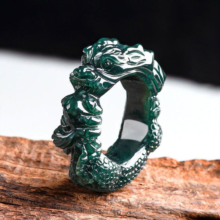Ring Türkis Jade Drachen – Erfolg