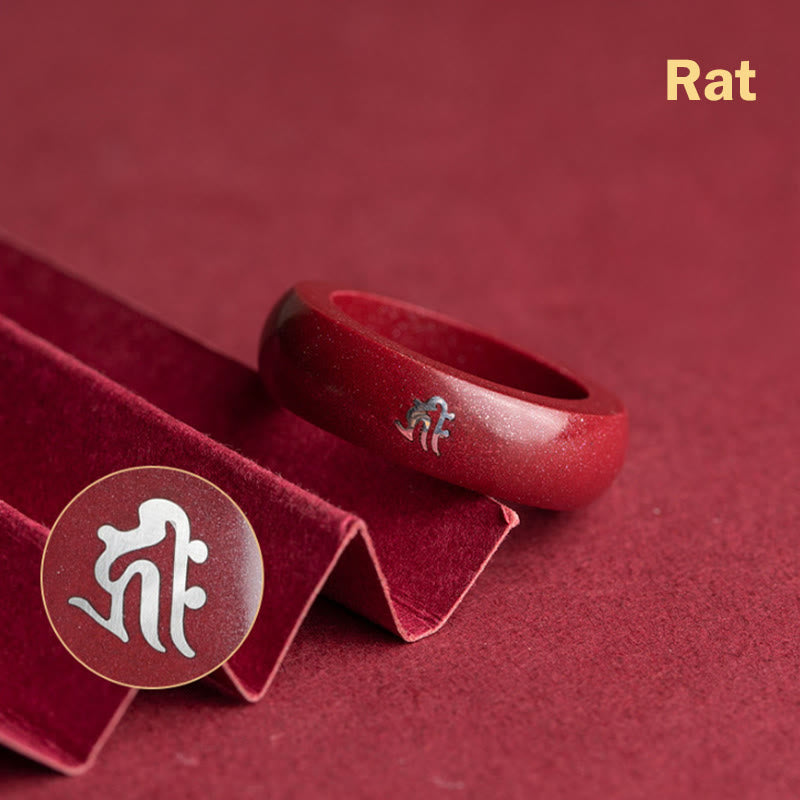 Ring Zinnober Chinesisches Pferdjahr – Segen Cinnabar Rat
