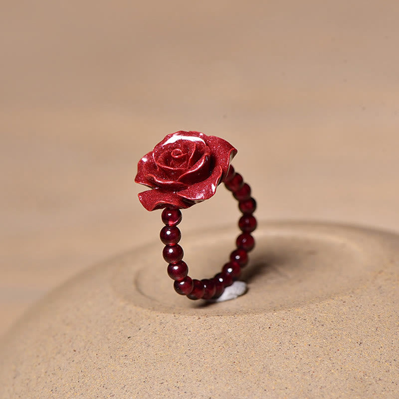 Ring Zinnober Rose Granat – Klarheit