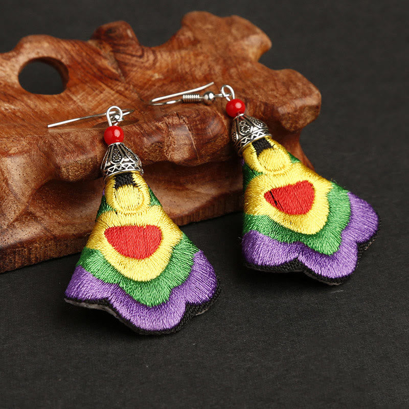 Ohrringe Stickerei Bunt – Harmonie