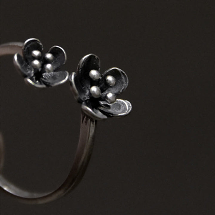Ring 925 Silber Blumen eleganter Schmuck Accessoire glänzend hochwertig