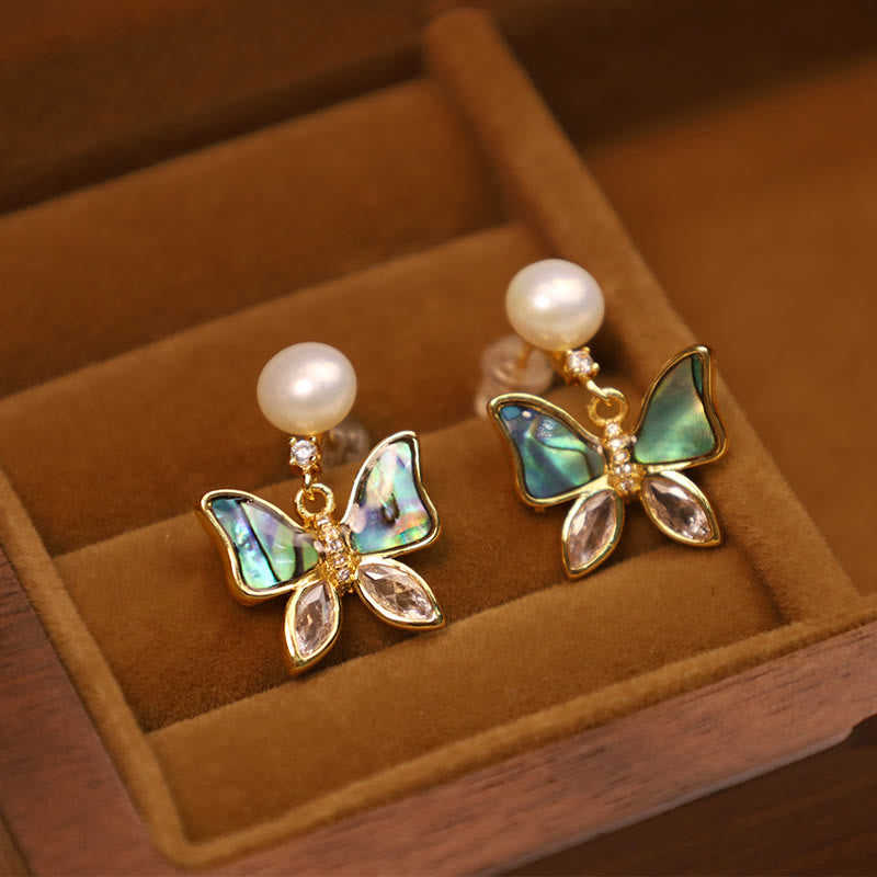 Ohrringe Perle Schmetterling Aufrichtigkeit