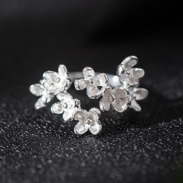 Ring 925 Silber Osmanthusblüte mit eleganten Blütendetails Schmuckdesign