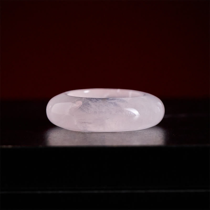 Ring Rosenquarz – Liebe & Heilung poliert elegant Energie Harmonie