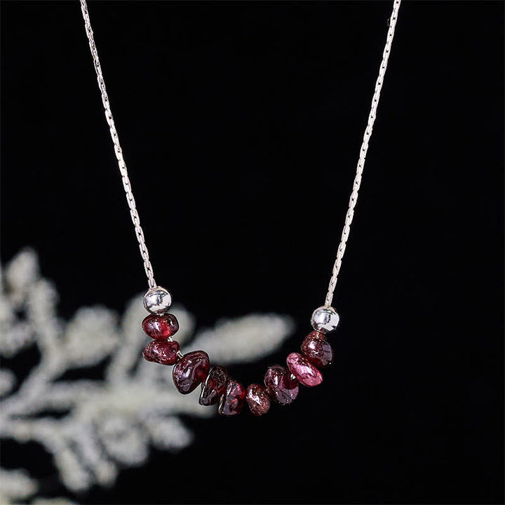 Kette Schwarzer Obsidian Rosenquarz – Stärke