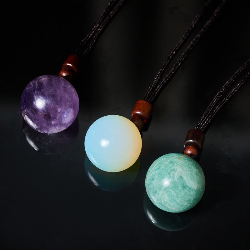 Drei Naturstein Ketten Rosenquarz Tigerauge Amethyst Schmuck Anhänger