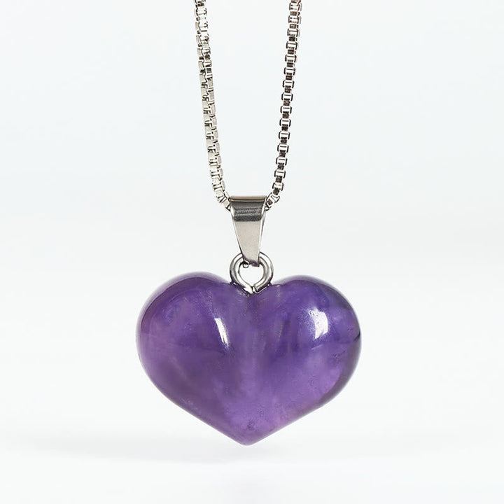 Kette Amethyst Topas Rosenquarz Herz – Balance