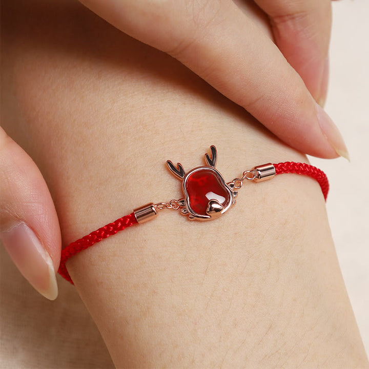 Ohrringe Drache Roter Achat Stärke Glück rotes Armband Schmuck getragen
